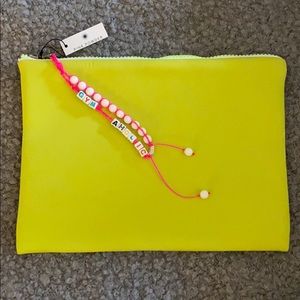 NWT Pink Powder Neoprene Pouch / Clutch